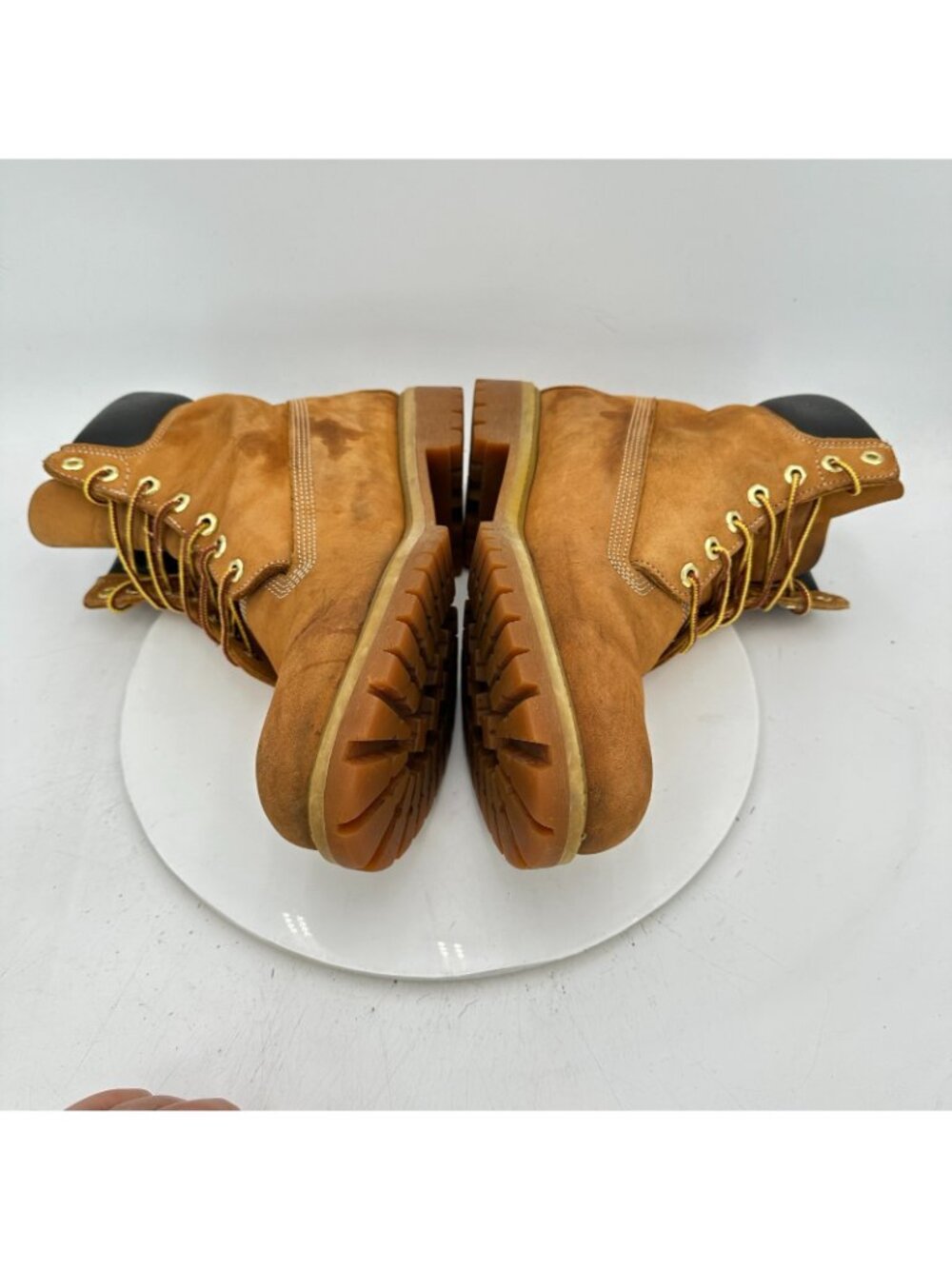 Timberland Premium 6-Inch Men Size 11.5M Wheat Nubuck Waterproof Leather Boot - Picture 7 of 11